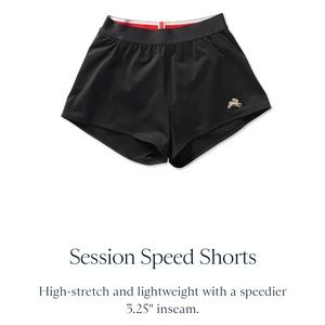 Tracksmith Session Speed shorts size small in black
